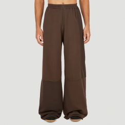 2 Pcs Simple Casual Mens Loose Solid Brown Cotton Sweatpants