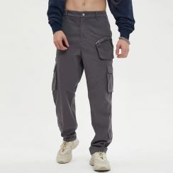 2 Pcs Multiple Pockets Casual Mens Cargo Pants