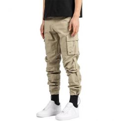 2 Pcs Multi Pocket Taper Leg Elastic Waist Cargo Pants
