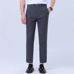 20 Pcs Mens Nine Point Autumn Slim Fit Stretchy No Iron Workwear Business Casual Trousers