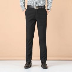 10 Pcs Mens Autumn Suit Pants with Loose Design for Middle Aged