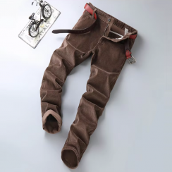 2 Pcs Mens Corduroy Youth Straight Casual Trousers